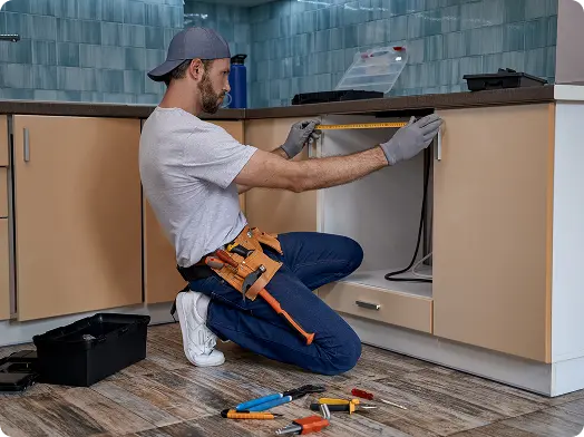 Promotional graphic for home services teams (cleaning, janitorial, electrical, plumbing, handyman, landscaping, HVAC).